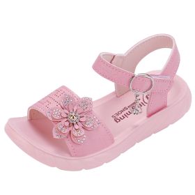 Baby Girls Sandals Flowers Sweet Soft Children's Beach Shoes Kids Summer Floral Sandals Princess Open-Toe Girl Shoes