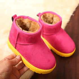 Winter Children Snow Boots Plush Warm Ankle Boots Outdoor Non-slip Cotton Shoes Soft Bottom Baby Boy Girl Casual Kids Sneakers