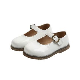 Spring Autumn Kids Girls Brief Bright PU Leather Shoes Princess Baby Shoes