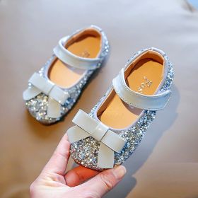 Spring Children Sequins Bowknot Princess Shoes For Girls Baby Shoes