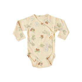 Baby Boy And Girl Flower Pattern Side Belted Design Soft Cotton Onesies