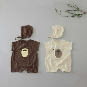 Baby 1pcs Cartoon Bear Graphic Simple Style Crotchets Jumpsuit