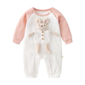 Baby 3D Cartoon Animal Patchwork Design Color Matching Long-Sleeved Rompers