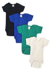 Unisex Baby 4 Pc Onezies (Color: Black/Blue/Green/, size: medium)