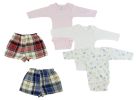 Infant Girls Long Sleeve Onezies and Boxer Shorts