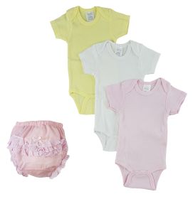 Pink Girl's Onezies and Fancy Pants Underwear (Color: Pink, size: Newborn)