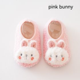 Cute Rabbit Autumn And Winter Room Socks (Option: Pink Rabbit-M)